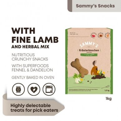 Sammy's herbal bones 1 kg dogs treats with lamb 2
