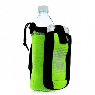 DEXAS BOTTLEPOCKET WITH TRAVEL CUP rankinis dėklas gertuvei su kelioniniu dubenėliu šunims 2