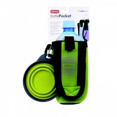 DEXAS BOTTLEPOCKET WITH TRAVEL CUP for active people and dogs