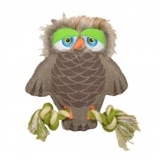 Canvas owl natural look dog toy