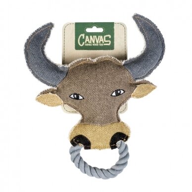 Canvas bull strong dog toy 1