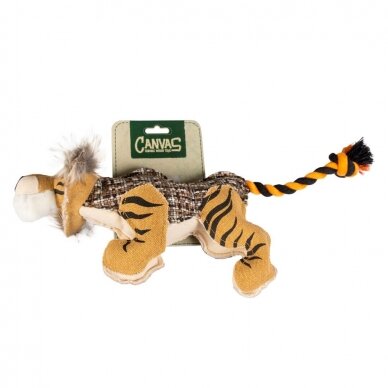Canvas tiger strong dog toy 1
