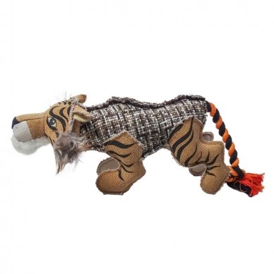 Canvas tiger strong dog toy