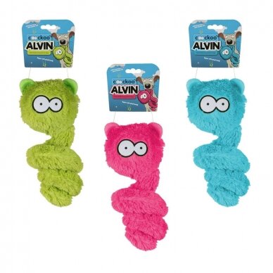 Coockoo Alvin spalvotas pliušinis žaislas šunims. Rožinis 1