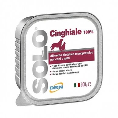 DRN SOLO®CINGHIALE  monoproteico wet food for dogs and cats with Boar