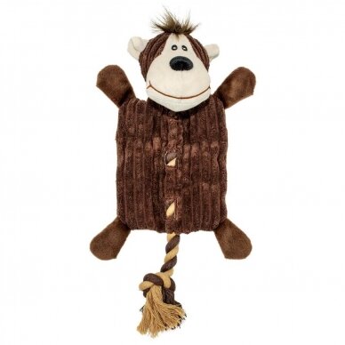 Duvo plius Zoo friends Mia monkey flat fun dog toy straight from the zoo 1