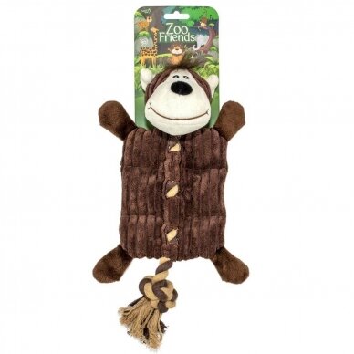 Duvo plius Zoo friends Mia monkey flat fun dog toy straight from the zoo