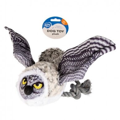 Duvoplius Pluche flying white owl soft dog toy 1