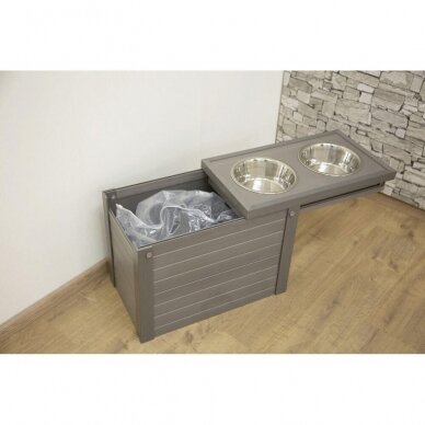 Kerbl ECO Feed and Drink Bar  for dogs with lockable storage space 4