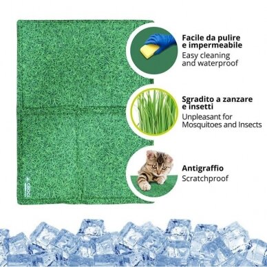 Fresh Antimosquitos Grass Self-cooling Mat savaiminio vėsinimo kilimėlis augintiniams 1