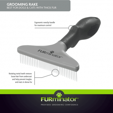 FURminator® Grooming Rake for dogs and cats 4