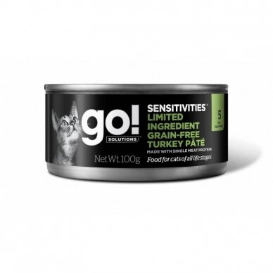 Go! Sensitivities Grain Free Turkey Pate konservai katėms su kalakutiena