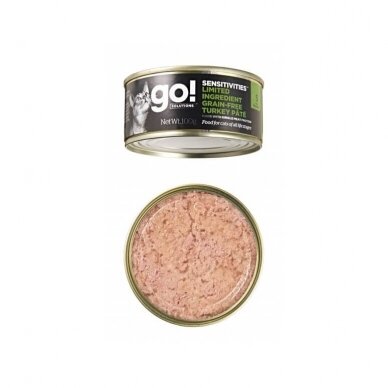 Go! Sensitivities Grain Free Turkey Pate konservai katėms su kalakutiena 1