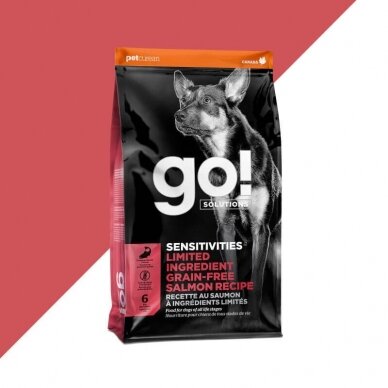 Go! Solutions SENSITIVITIES LIMITED INGREDIENT GRAIN-FREE SALMON RECIPE sausas maistas šunims ir šuniukams su lašiša