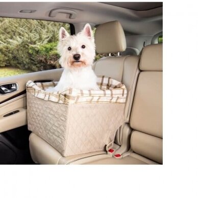 Happy Ride® Quilted Dog Safety Seat saugi automobilinė kėdutė šunims 3