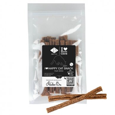 I love happy cat snack duck sticks treats for cats