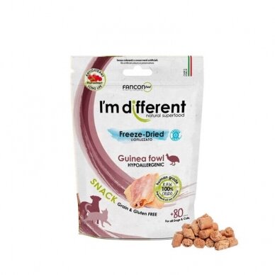 I’m different GUINEA FOWL Freeze-Dried raw liofilizuoti skanėstai šunims