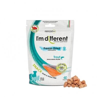 I’m different TROUT Freeze Dried liofilizuoti skanėstai šunims