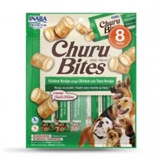 INABA Churu Bites Chicken Recipe wraps Chicken with Tuna Recipe soft dog treats