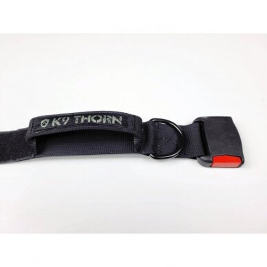 K9Thorn BLACK COLLAR WITH HANDLE AND  ITW BUCKLE NEXUS antkaklis šunims su rankena 3