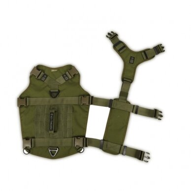 K9Thorn One harness plataus panaudojimo petnešos šunims 2