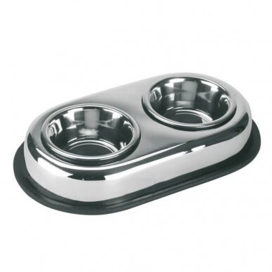 Kerbl Stainless Steel Bowl Duo dubenėlių komplektas šunims ir katėms 1