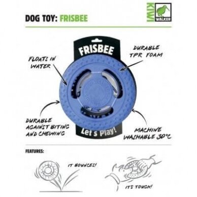 Kiwi Let's play Frisbee  dog toy 1