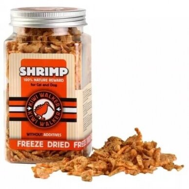 Kiwi Walker Freeze Dried Shrimp liofilizuoti skanėstai šunims ir katėms