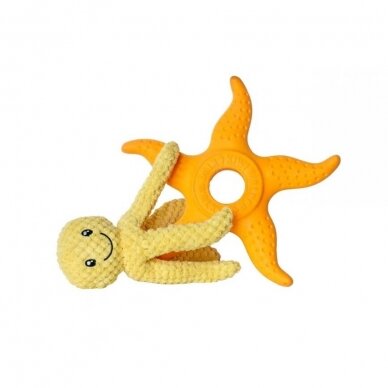 Kiwi Walker Let's Play! Octopus& Starfish 2in1  dog toy 2