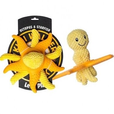 Kiwi Walker Let's Play! Octopus& Starfish 2in1  dog toy 4