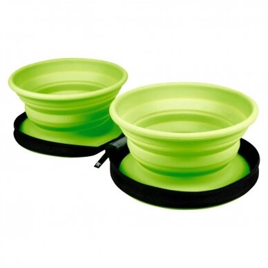 Kiwi Walker Travel Double Bowl With Slowfeeder for dogs 2