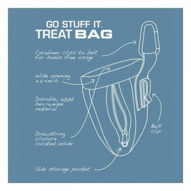 Kurgo GO STUFF IT DOG TREAT BAG skanėstų krepšėlis šunų dresūrai 7