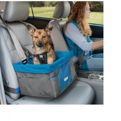 Kurgo Heather Dog Booster Seat safely traveling seat for dogs