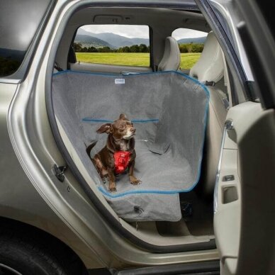 Kurgo Heather Half Dog Hammock protection for backseats of car 2