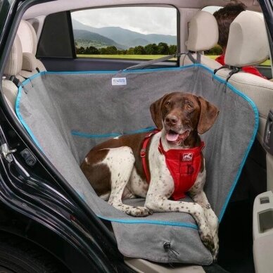 Kurgo Heather Half Dog Hammock protection for backseats of car 1