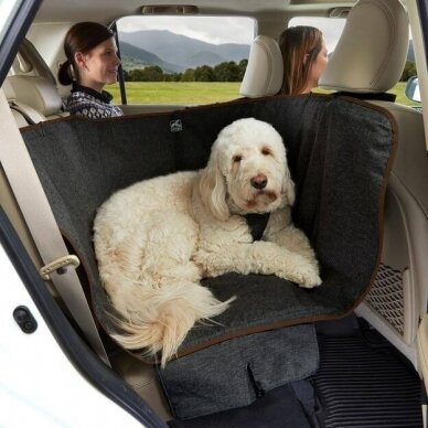 Kurgo Heather Half Dog Hammock protection for backseats of car 3