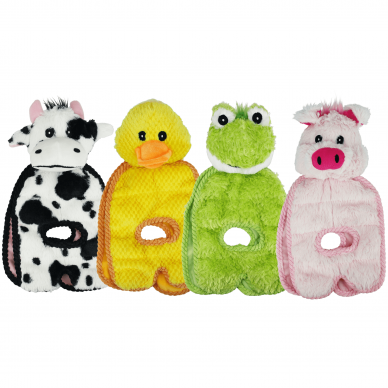 Multipet Tug O War Frog Soft, crinkly  dog toy 1