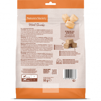 Nature's Variety CHICKEN CHUNKS Freeze Dried Meat Chunks for dogs 1