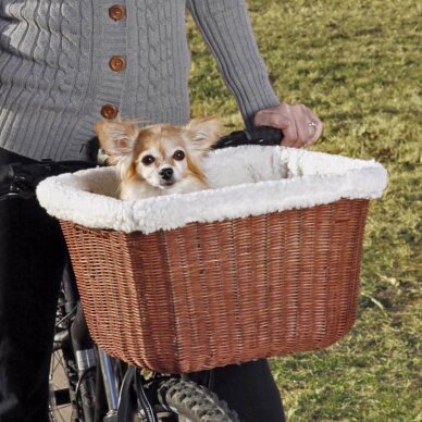 PetSafe Happy Ride Wicker Bicycle Basket for Dogs and Cats Stylish Wicker  basket for pets 3