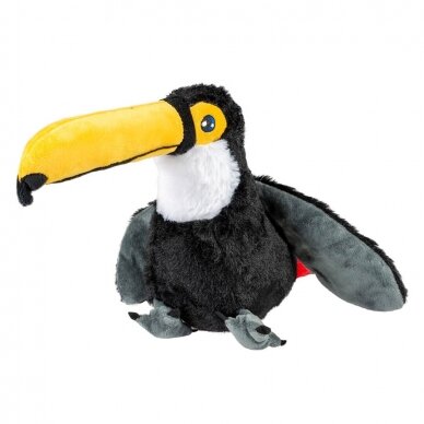 Plush toucan cuddle multicolour soft plush dog toy 1