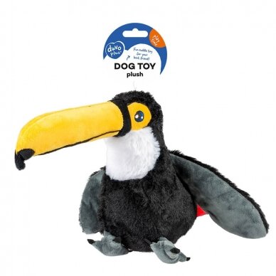 Plush toucan cuddle multicolour soft plush dog toy