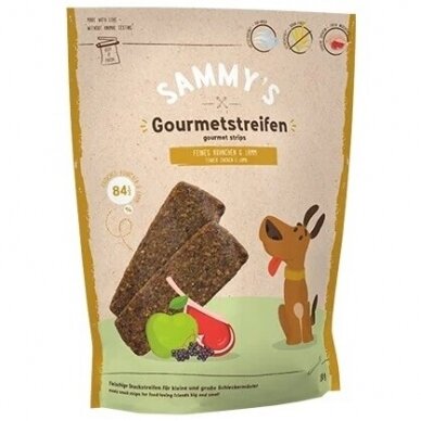 Sammy's gourmet strips chicken & lamb strips of fresh chicken and fine lamb  snacks for dogs 1