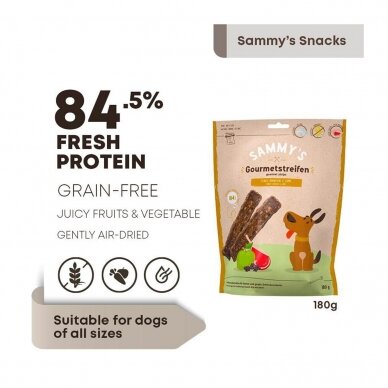 Sammy's gourmet strips chicken & lamb strips of fresh chicken and fine lamb  snacks for dogs 3