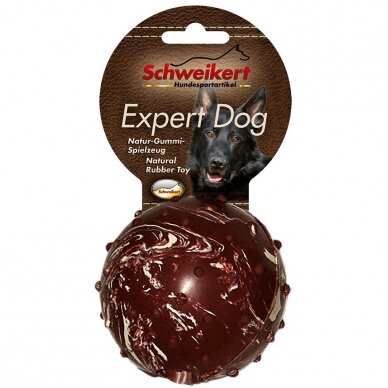 Schweikert Studded Ball solid rubber ball with nubs dog toy