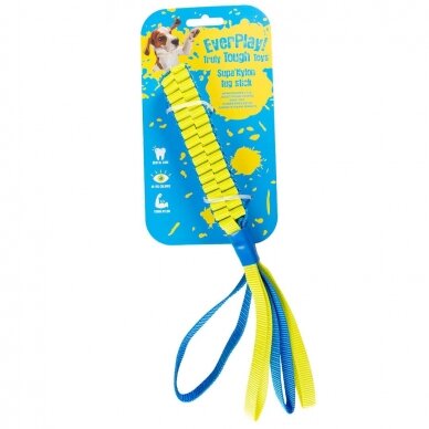 Supa`nylon tug stick blue/yellow tvirtas, tampymui skirtas žaislas šunims 2