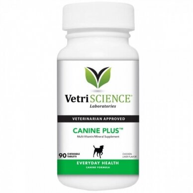 VETRISCIENCE® LABORATORIES CANINE PLUS™ multivitaminų papildai visų veislių šunims